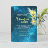 Invitation Repas Rustique Mariage Peacock (Debout devant)