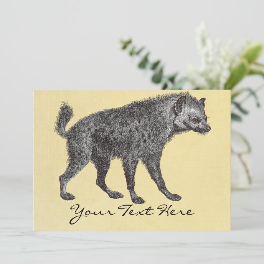 Invitation repérée d'hyène (Debout devant)