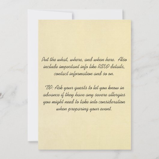 Invitation repérée d'hyène (Dos)