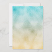 Invitation Répétition Aqua et Gold Ombre Foil (Dos)