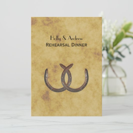 Invitation Répétition de B.V. en fer-à-cheval russe en détres (Debout devant)