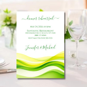 Invitation Répétition de dîner Citron Vert et Jaune de l'Île