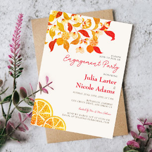Invitation Répétition de dîner d'amour citronné frais feuilla