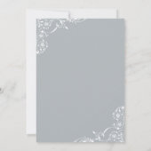 Invitation Répétition de mariage à la Fleur de Silver (Dos)