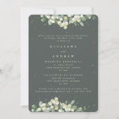 Invitation Répétition de mariage au Snowberry Gris Vert+Eucal (Devant)