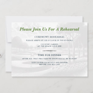 Invitation Répétition de mariage de couple de golf