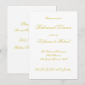 Invitation Répétition de mariage Elegant Script Island Citrus (Devant / Derrière)