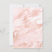 Invitation Répétition de Mariage en or rose et marbré (Dos)