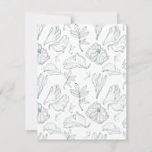 Invitation Répétition de mariage florale vert émeraude élégan (Dos)