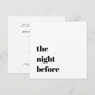 Invitation Répétition de Mariage minimal en typographie gras