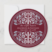 Invitation Répétition de mariage royal avec épée argentée rou (Devant)