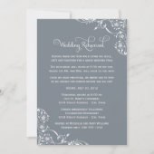Invitation Répétition de mariage Slate Flourish (Devant)