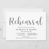 Invitation Répétition Décontractée, Mariage et dîner (Devant)
