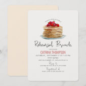 Invitation Répétition des crêpes d'aquarelle moderne Brunch i (Devant / Derrière)
