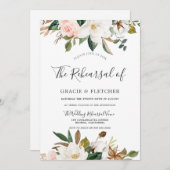 Invitation Répétition des Mariages botaniques blancs (Devant / Derrière)