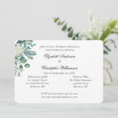 Invitation Répétition des Mariages botaniques de Rose blanche (Debout devant)