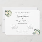 Invitation Répétition des Mariages botaniques de Rose blanche (Devant)