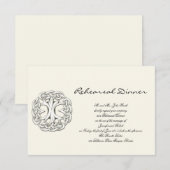 Invitation Répétition des Mariages de l'arbre de vie celtique (Devant / Derrière)