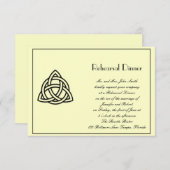 Invitation Répétition des Mariages de noeuds celtes noirs (Devant / Derrière)