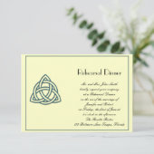 Invitation Répétition des Mariages de noeuds celtiques Turquo (Debout devant)