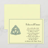Invitation Répétition des Mariages de noeuds celtiques Turquo (Devant / Derrière)