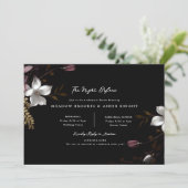 Invitation Répétition des Mariages floraux foncés de Florence (Debout devant)