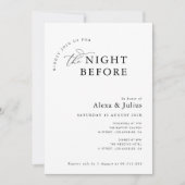 Invitation Répétition des mariages noirs et blancs tendance (Devant)