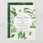 Invitation Répétition Dinnwe BOHO Eucalyptus Semence Feuille  (Devant / Derrière)