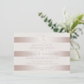 Invitation Répétition du diner de mariage | Élégant Flush mod (Debout devant)