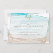 Invitation Répétition du diner de mariage | Plage moderne de (Devant)
