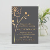 Invitation Répétition du Mariage de code QR au charbon et à l (Debout devant)