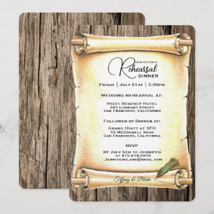 Invitation Répétition du Mariage de stylet de défilement et d