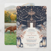 Invitation Répétition du Mariage d'élégance rustique (Devant / Derrière)