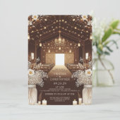 Invitation Répétition du Mariage d'élégance rustique (Debout devant)