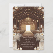 Invitation Répétition du Mariage d'élégance rustique (Devant)