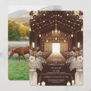 Invitation Répétition du Mariage d'élégance rustique