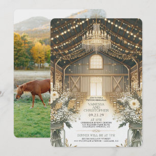Invitation Répétition du Mariage d'élégance rustique