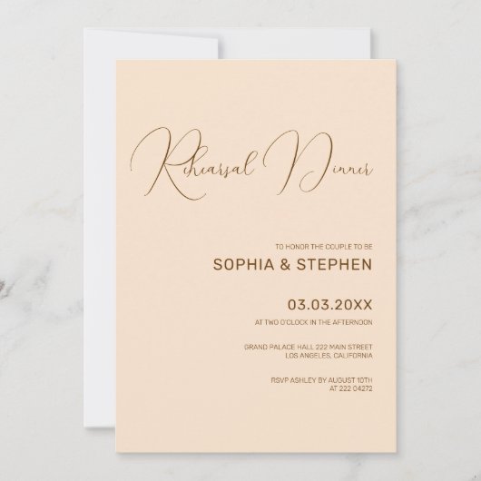 Invitation Répétition du minimalisme Arrière - plan (Devant)