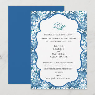 Invitation Répétition du sucre et du Mariage bleu Skydiver