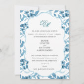 Invitation Répétition du sucre et du Mariage bleu Skydiver (Devant)