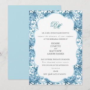 Invitation Répétition du sucre et du Mariage bleu Skydiver