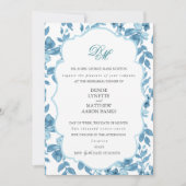 Invitation Répétition du sucre et du Mariage bleu Skydiver (Devant)