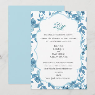 Invitation Répétition du sucre et du Mariage bleu Skydiver