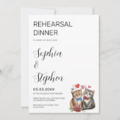 Invitation Répétition d'un couple de chats amoureux   (Devant)