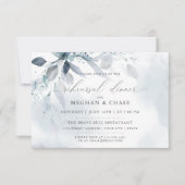 Invitation Répétition en aquarelle Dusty Blue Foliage (Devant)