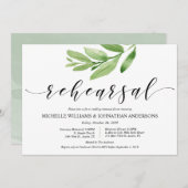 Invitation Répétition et dîner des Mariages rustiques (Devant / Derrière)