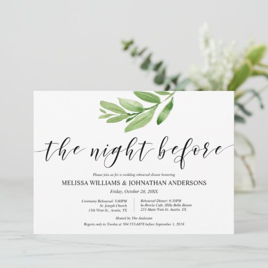 Invitation Répétition et dîner des Mariages rustiques (Debout devant)