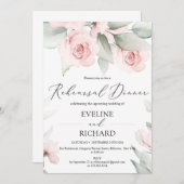 INVITATION RÉPÉTITION FLORALE BOHO BOHO SOFT ROSE (Devant / Derrière)