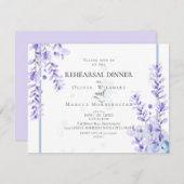 Invitation Répétition | Lavande d'aquarelle -bleu-poussiéreux (Devant / Derrière)