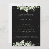 Invitation Répétition Mariage Black Snowberry+Eucalyptus (Devant)